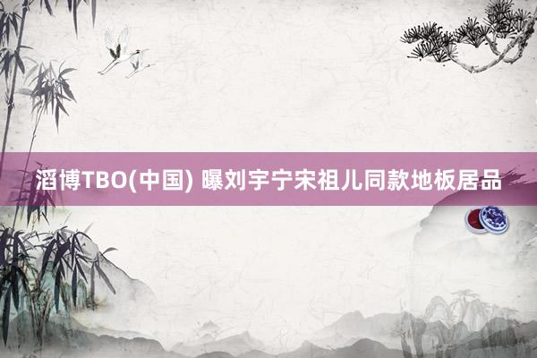 滔博TBO(中国) 曝刘宇宁宋祖儿同款地板居品