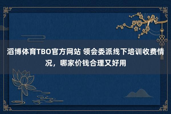 滔博体育TBO官方网站 领会委派线下培训收费情况，哪家价钱合理又好用