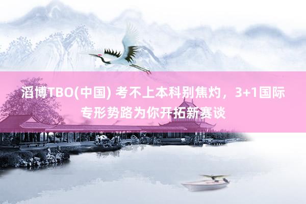 滔博TBO(中国) 考不上本科别焦灼，3+1国际专形势路为你开拓新赛谈